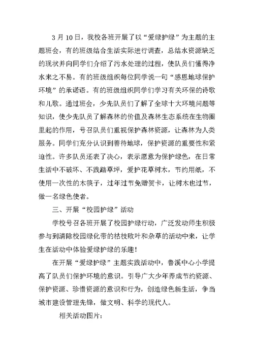 护绿活动总结