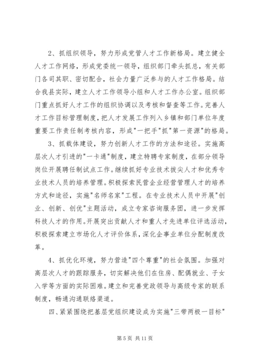 全县组织工作要点 (2).docx