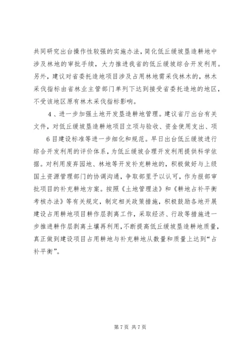 低丘缓坡综合开发存在的问题分析与对策研究 (2).docx