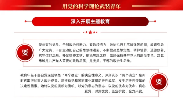 红色党建抓好后继有人推动主题教育走深走实PPT