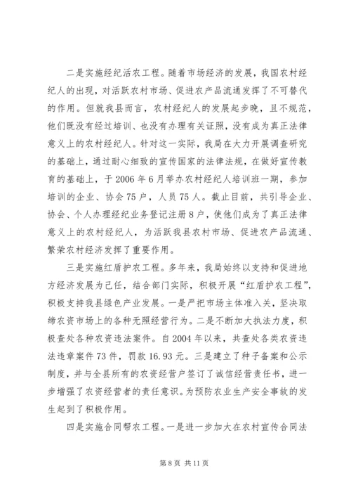 县工商局创建文明行业经验交流材料.docx