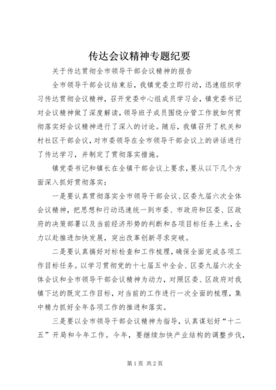 传达会议精神专题纪要 (3).docx