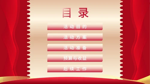 红色简约风元旦节日超市促销方案PPT模板