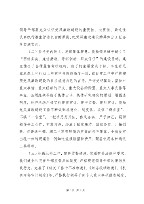 房管局党风廉政建设责任制落实情况的自查报告 (4).docx