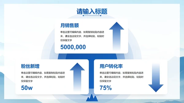 高级实景山峦企业工作总结汇报PPT模板