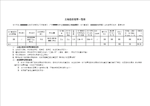 土地评估报告