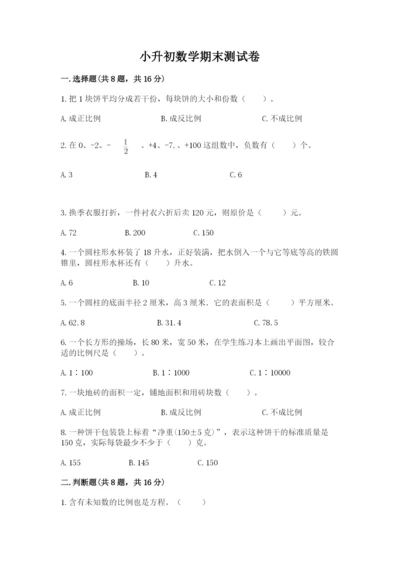 小升初数学期末测试卷（夺冠系列）.docx