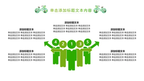 绿色清新创意绿色出行低碳环保ppt模板