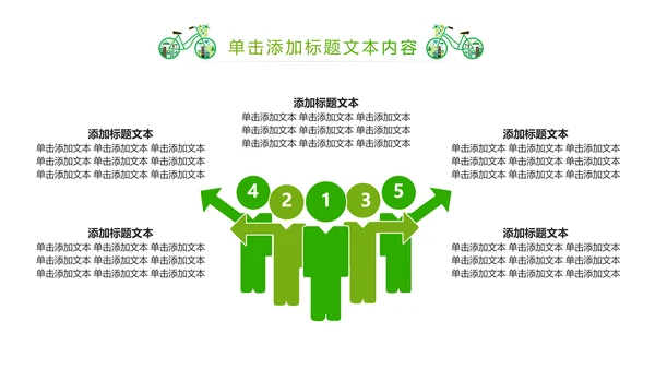 绿色清新创意绿色出行低碳环保ppt模板