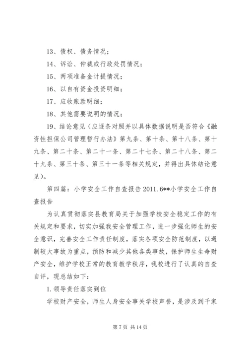 安全自查报告20XX年.docx