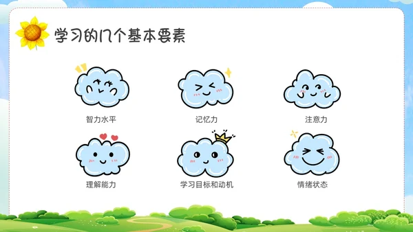 绿色卡通心理健康家长会PPT课件
