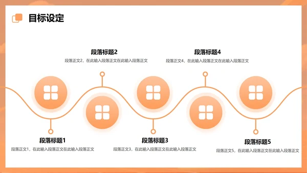 卡通橙色插画大学生职业规划PPT模板
