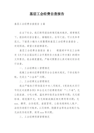 基层工会经费自查报告.docx