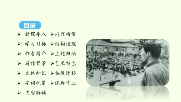 第13课 最后一次讲演 统编版语文八年级下册 同步精品课件