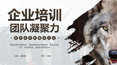 企业培训团队凝聚力PPT模板