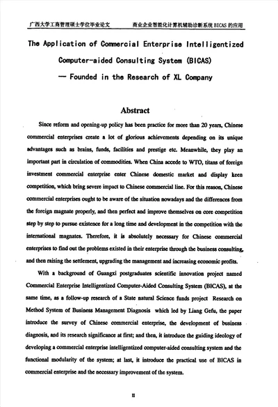 商业企业智能化计算机辅助诊断系统BICAS的应用基于XL公司的案例研究
