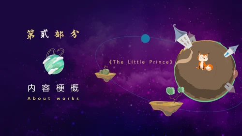 《小王子》名著导读儿童文学ppt模板
