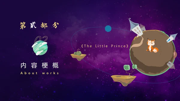 《小王子》名著导读儿童文学ppt模板
