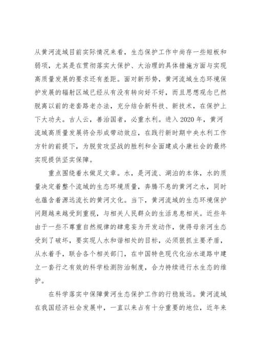 黄河流域生态保护心得体会四篇.docx