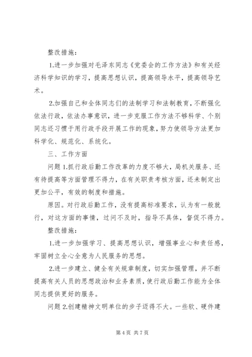 安全生产监督管理局局长党性分析材料 (6).docx