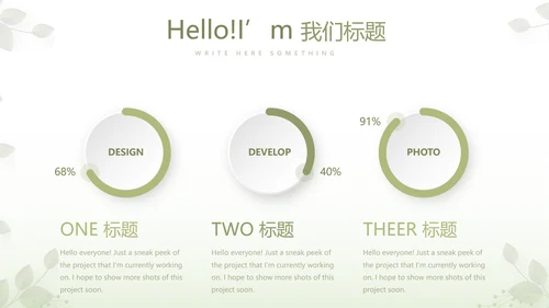 绿色清新春季护肤动态PPT