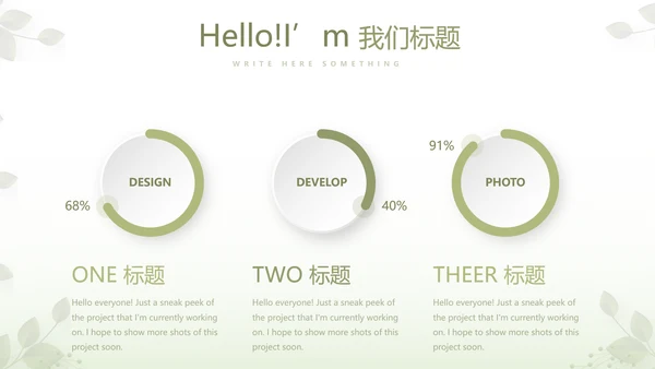 绿色清新春季护肤动态PPT