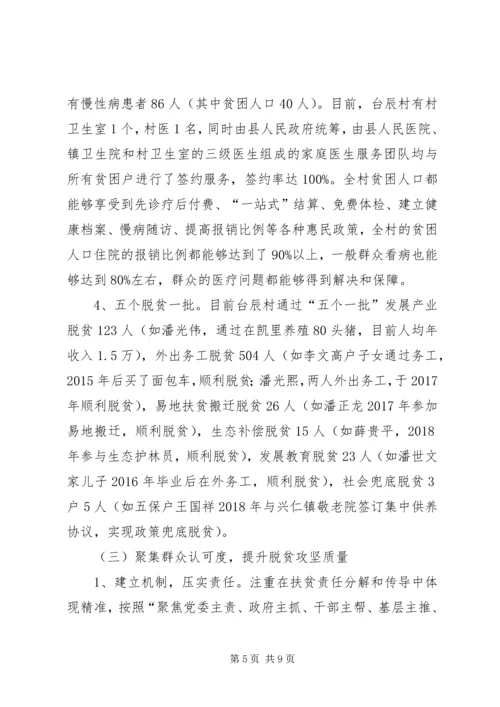 台辰村脱贫攻坚工作情况汇报.docx