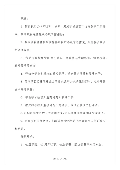 项目主管岗位职责.docx