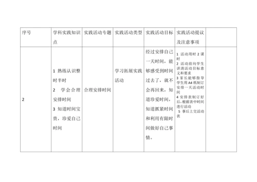 一年级数学实践活动专项方案一.docx