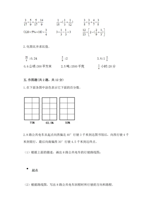 人教版六年级上册数学期末测试卷及参考答案（实用）.docx