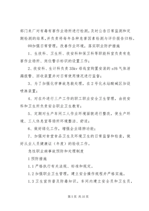 职业病防治工作计划和实施方案.docx