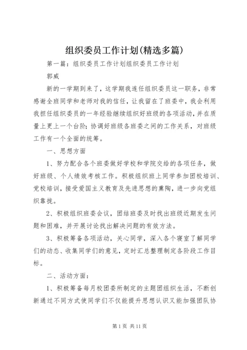 组织委员工作计划(精选多篇) (2).docx