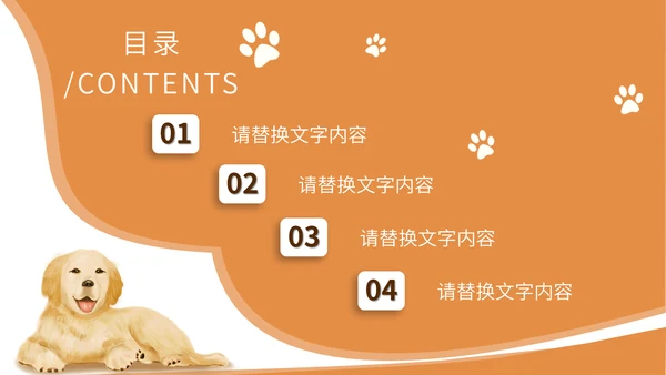 可爱宠物店猫猫狗狗通用PPT模板