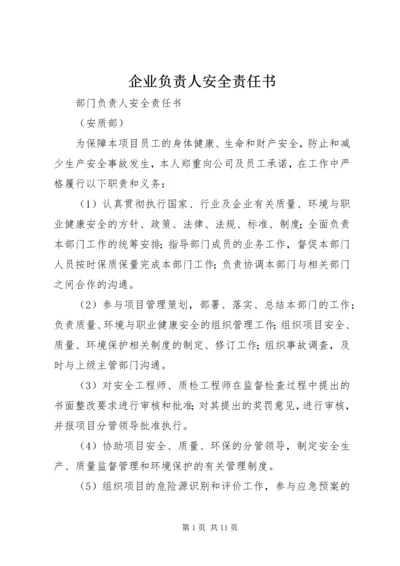 企业负责人安全责任书 (2).docx