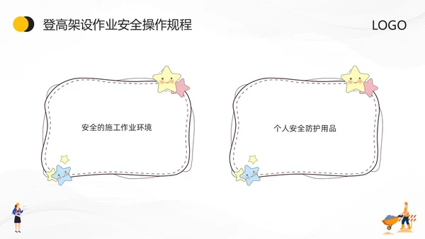 黄色卡通特种作业安全培训PPT模板宣传PPT动态PPT安全教育