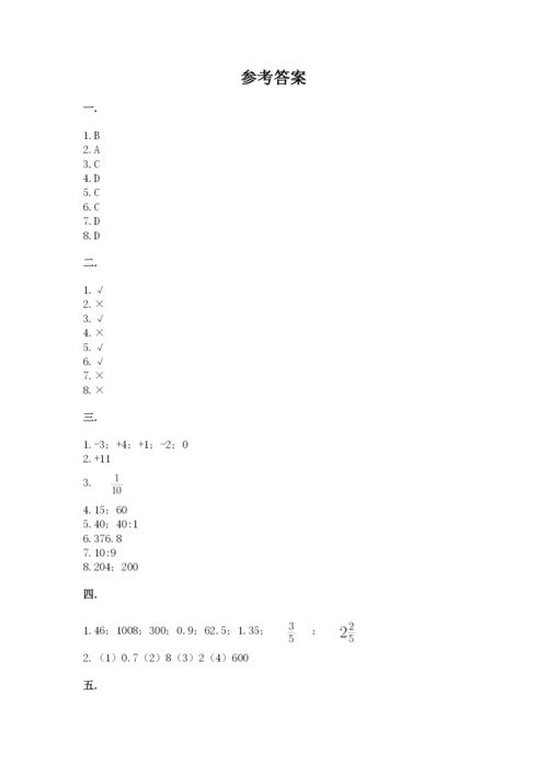 人教版六年级数学小升初试卷含答案（完整版）.docx