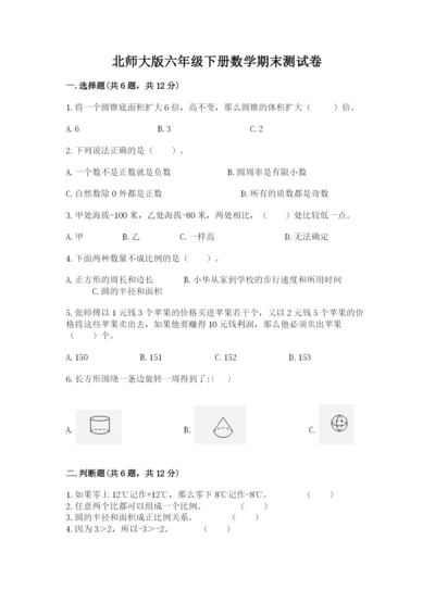 北师大版六年级下册数学期末测试卷【考点提分】.docx