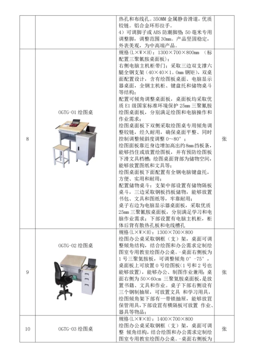 综合重点工程制图桌综合重点工程制图实验室设备综合重点工程机械制图室建设专业方案.docx