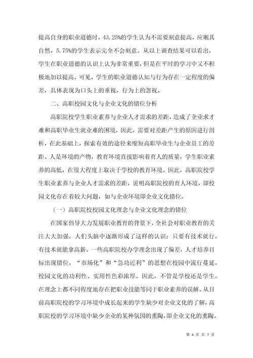 高职院校学生职业素养论文.docx