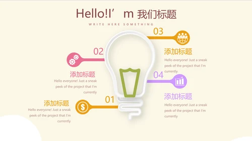 大气彩色大脑思维动态PPT