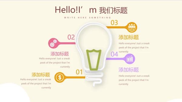 大气彩色大脑思维动态PPT