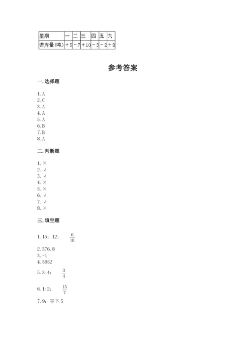 六年级下册数学期末测试卷含答案（新）.docx