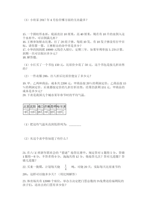 小升初数学试题真题汇编-解答题50道加答案(A卷).docx