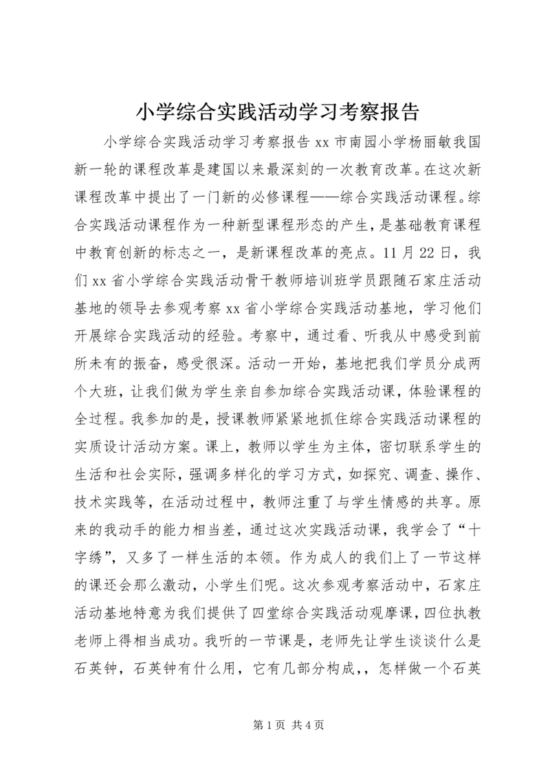 小学综合实践活动学习考察报告 (5).docx