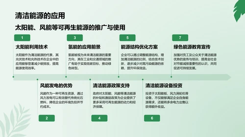 绿色商务风节能减排低碳生活宣传培训课件PPT模板