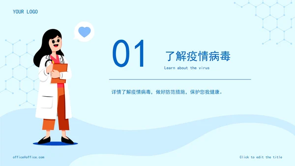 精品医疗疫情防控知识指南PPT模板