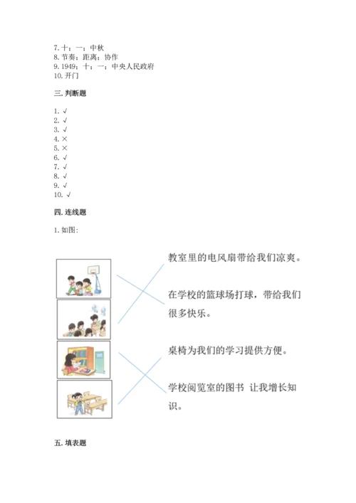 部编版二年级上册道德与法治期末测试卷附答案（夺分金卷）.docx