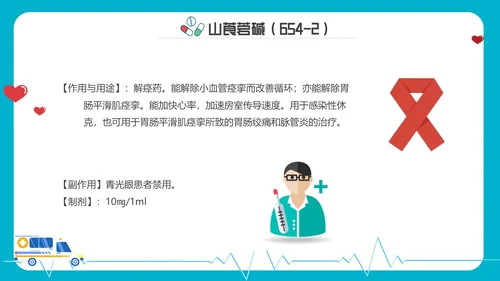 卡通内容型抢救车急救药品PPT课件急救知识