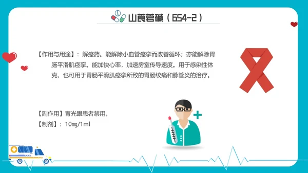 卡通内容型抢救车急救药品PPT课件急救知识