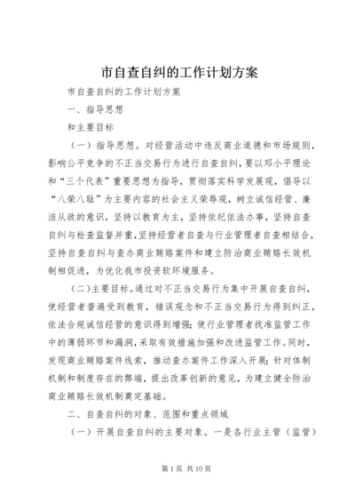 市自查自纠的工作计划方案.docx